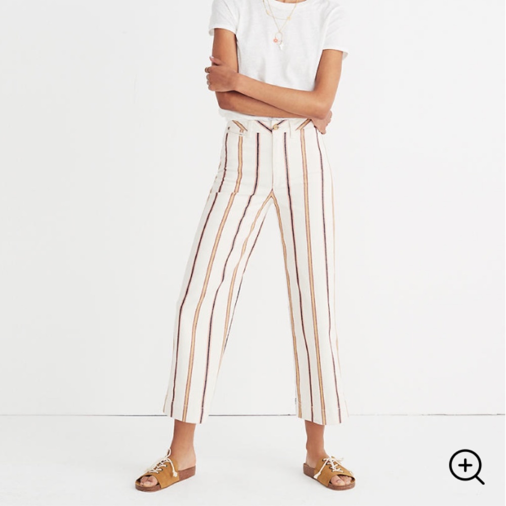 NWT Madewell- Emmett Wide-Leg Crop Pants